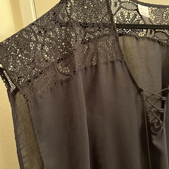 Merona crocheted lace swim cover-up, black - Picture 5 of 6